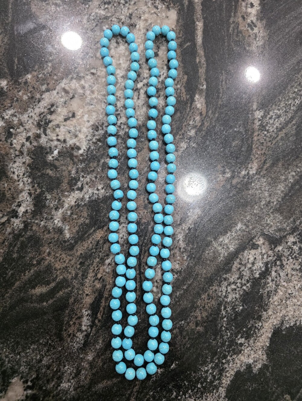 Turquoise Beaded Necklace - Unbranded. New. 25"